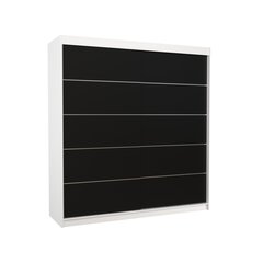 Шкаф ADRK Furniture Esteva, белый/черный цена и информация | Шкафы | hansapost.ee