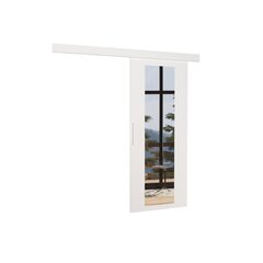 Двери для ниши с зеркалом ADRK Furniture Brit 96, белые цена и информация | Шкафы | hansapost.ee