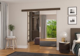 Двери для ниши с зеркалом ADRK Furniture Tess 86, коричневые цена и информация | Шкафы | hansapost.ee