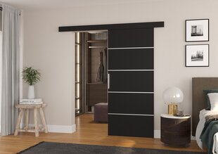 Двери для ниши ADRK Furniture Tony 86, черные цена и информация | Шкафы | hansapost.ee