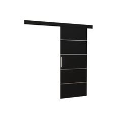 Двери для ниши ADRK Furniture Tony 86, черные цена и информация | Шкафы | hansapost.ee