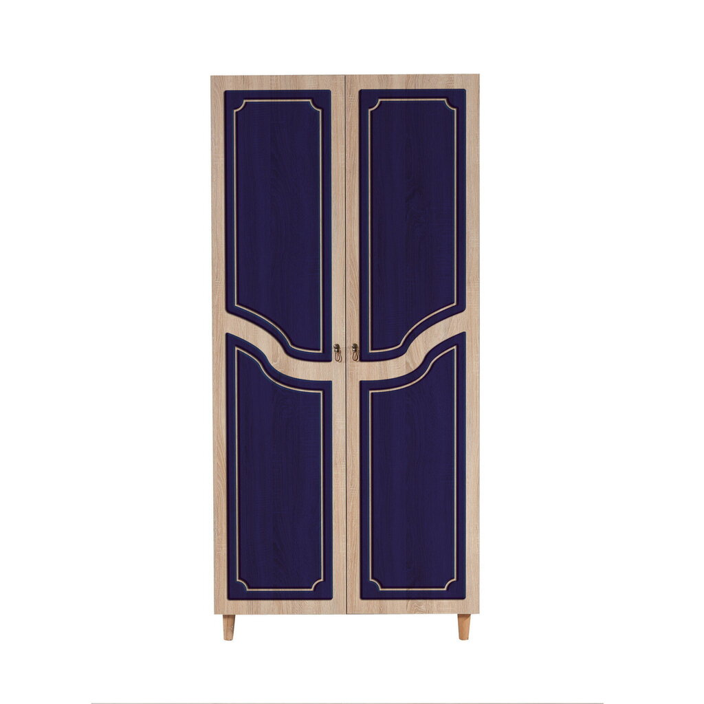 Kapp Kalune Design Wardrobe 869 (IV), 90 cm, tumesinine/tamme värv цена и информация | Kapid | hansapost.ee