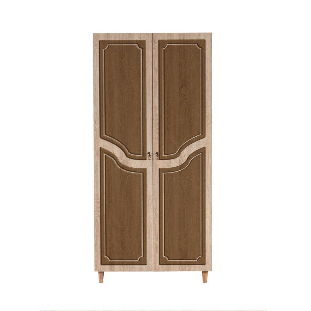 Riidekapp Kalune Design Wardrobe 869 (IV), 90 cm, pruun/tamm hind ja info | Kapid | hansapost.ee