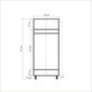 Riidekapp Kalune Design Wardrobe 869 (IV), 90 cm, pruun/tamm hind ja info | Kapid | hansapost.ee