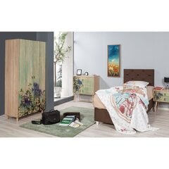 Шкаф Kalune Design Wardrobe 863 (I), 90 см, дуб/зеленый цена и информация | Шкафы | hansapost.ee