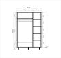 Riidekapp Kalune Design Wardrobe 863 (VI), 135 cm, tamm/punane цена и информация | Kapid | hansapost.ee