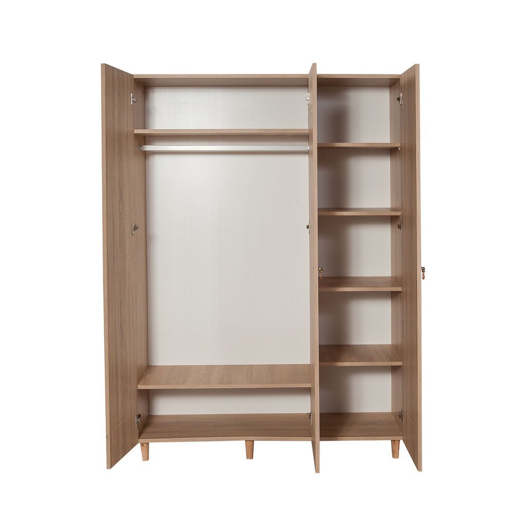 Riidekapp Kalune Design Wardrobe 863 (VI), 135 cm, tamm/punane цена и информация | Kapid | hansapost.ee