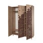 Riidekapp Kalune Design Wardrobe 863 (VI), 135 cm, tamm/punane цена и информация | Kapid | hansapost.ee