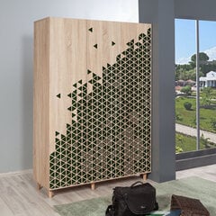 Шкаф Kalune Design Wardrobe 863 (VI), 135 см, зеленый/дуб цена и информация | Шкафы | hansapost.ee