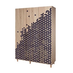 Шкаф Kalune Design Wardrobe 863 (VI), 135 см, дуб/синий цена и информация | Шкафы | hansapost.ee