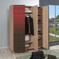 Riidekapp Kalune Design Wardrobe 863 (VI), 135 cm, punane hind ja info | Kapid | hansapost.ee