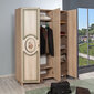 Riidekapp Kalune Design Wardrobe 863 (VI), 135 cm, tamm/roheline цена и информация | Kapid | hansapost.ee