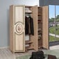 Riidekapp Kalune Design Wardrobe 863 (VI), 135 cm, tamm/roheline hind ja info | Kapid | hansapost.ee