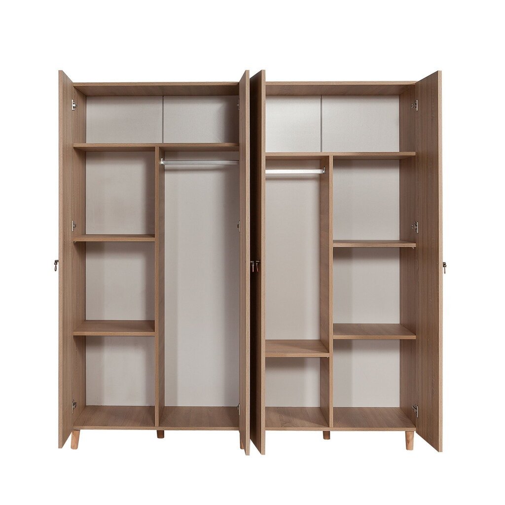 Riidekapp Kalune Design Wardrobe 869 (V), 180 cm, tamm/punane цена и информация | Kapid | hansapost.ee