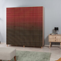 Шкаф Kalune Design Wardrobe 869 (V), 180 см, дуб/красный цена и информация | Шкафы | hansapost.ee