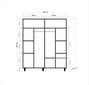 Riidekapp Kalune Design Wardrobe 863 (II), 180 cm, tamm/kollane цена и информация | Kapid | hansapost.ee