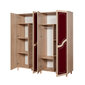 Riidekapp Kalune Design Wardrobe 863 (II), 180 cm, tamm/punane цена и информация | Kapid | hansapost.ee