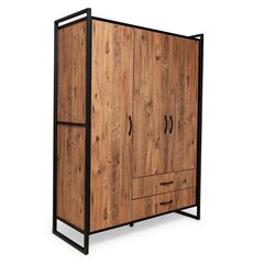 Riidekapp Kalune Design Wardrobe 570, 135 cm, helepruun/must цена и информация | Шкафы | hansapost.ee