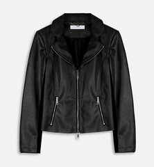 Rino&Pelle женский кожаный пиджак FIANNA, черный 907165931 цена и информация | Женские куртки | hansapost.ee