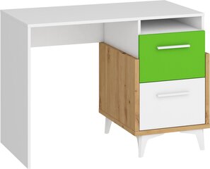 Письменный стол Meblocross Hey 03, белый/зеленый цена и информация | Компьютерные, письменные столы | hansapost.ee