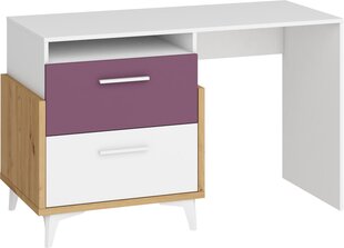 Письменный стол Meblocross Hey 04, белый/фиолетовый цена и информация | Компьютерные, письменные столы | hansapost.ee