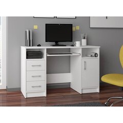 Письменный стол NORE Ana, 124 см, белого цвета цена и информация | Компьютерные, письменные столы | hansapost.ee