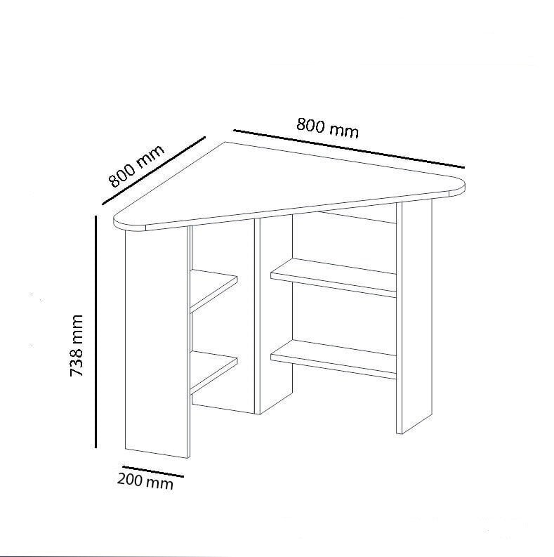 Kirjutuslaud Kalune Design Corner, pruun цена и информация | Arvutilauad, kirjutuslauad | hansapost.ee