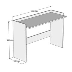 Kirjutuslaud Kalune Design Nalo, valge hind ja info | Arvutilauad, kirjutuslauad | hansapost.ee