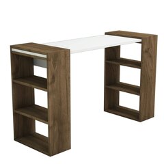 Kirjutuslaud Kalune Design Handy, pruun/valge price and information | Computer desks, writing desks | hansapost.ee