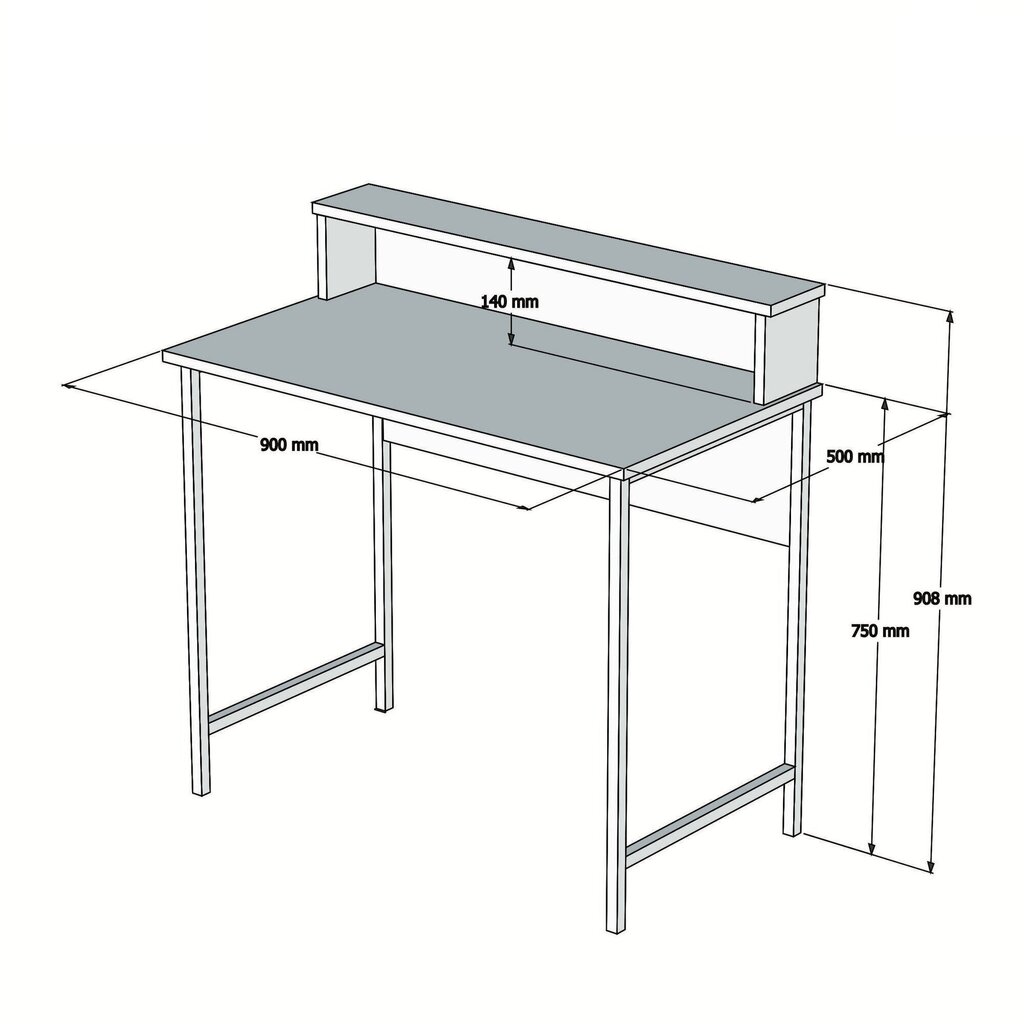 Kirjutuslaud Kalune Design Uso, pruun/must цена и информация | Arvutilauad, kirjutuslauad | hansapost.ee