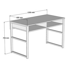 Письменный стол Kalune Design Misto, белый/черный цена и информация | Компьютерные, письменные столы | hansapost.ee