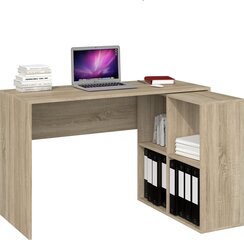 Kirjutuslaud NORE Plus riiuliga, tamme värvi hind ja info | Arvutilauad, kirjutuslauad | hansapost.ee