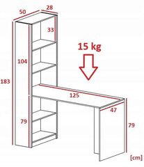 Kirjutuslaud ADRK Furniture Paul I, pruun hind ja info | Arvutilauad, kirjutuslauad | hansapost.ee