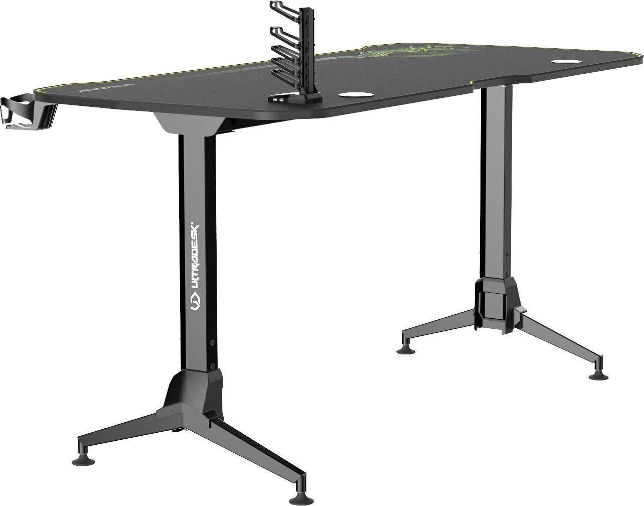 Mängurilaud Ultradesk Grand Green, must/roheline hind ja info | Arvutilauad, kirjutuslauad | hansapost.ee