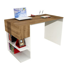Письменный стол Kalune Design 756, белый/коричневый цена и информация | Компьютерные, письменные столы | hansapost.ee