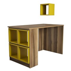 Письменный стол Kalune Design 845 (I), коричневый/желтый цена и информация | Детские письменные столы | hansapost.ee