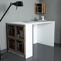 Kirjutuslaud Kalune Design 845 (I), valge/pruun hind ja info | Arvutilauad, kirjutuslauad | hansapost.ee