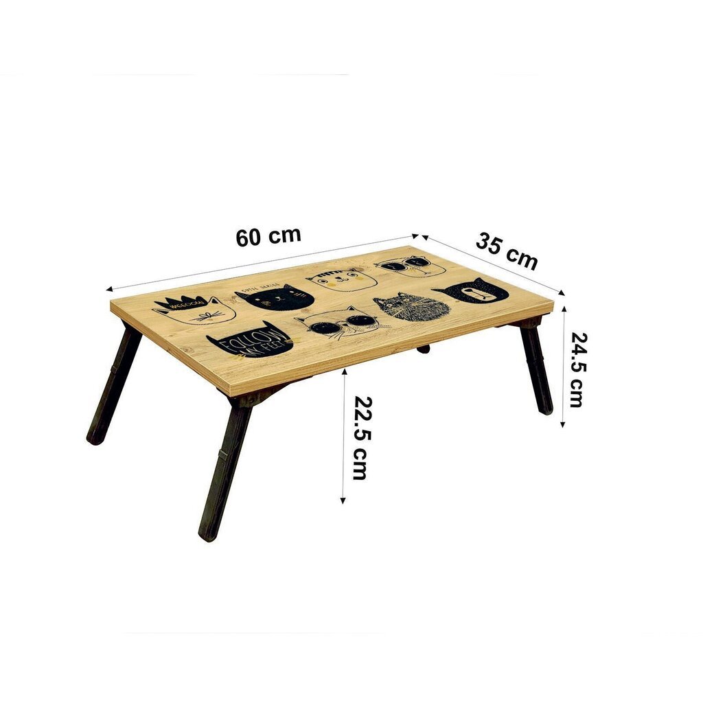 Sülearvuti laud Kalune Design 869 (I), helepruun/must hind ja info | Arvutilauad, kirjutuslauad | hansapost.ee