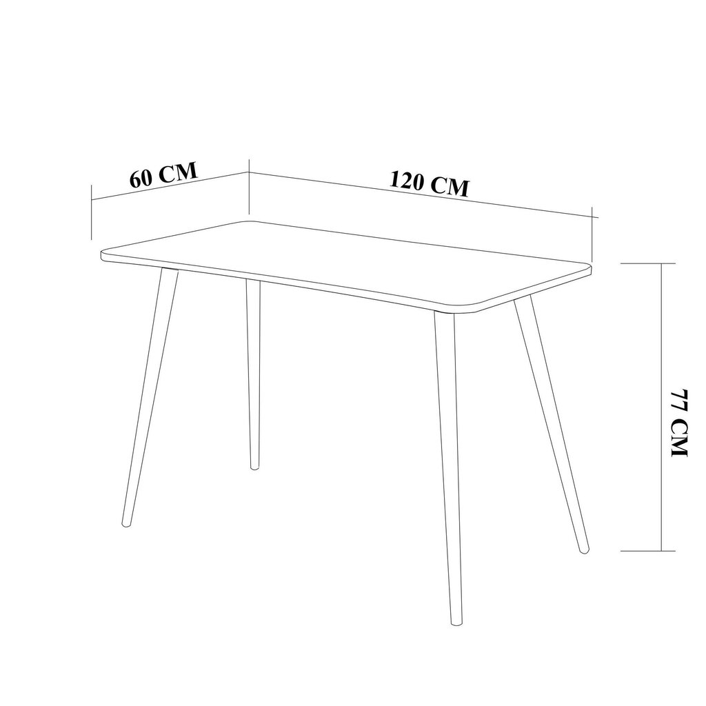 Kirjutuslaud Kalune Design 869 (II), valge/helepruun цена и информация | Arvutilauad, kirjutuslauad | hansapost.ee