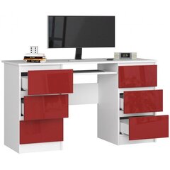 Письменный стол NORE A11, белый/красный цена и информация | Компьютерные, письменные столы | hansapost.ee