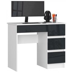 Письменный стол NORE A7, правый вариант, белый/серый цена и информация | Компьютерные, письменные столы | hansapost.ee