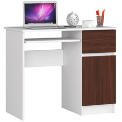 Письменный стол NORE Piksel, правый вариант, белый/темно-коричневый цена и информация | Компьютерные, письменные столы | hansapost.ee