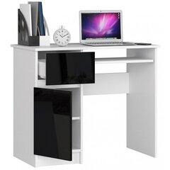 Письменный стол NORE Piksel, левый вариант, белый/черный цена и информация | Компьютерные, письменные столы | hansapost.ee