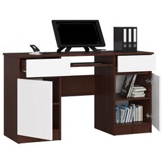 Письменный стол NORE A5, тёмно-коричневый/белый цена и информация | Компьютерные, письменные столы | hansapost.ee