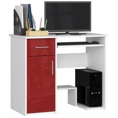 Письменный стол NORE Jay, белый/красный цена и информация | Компьютерные, письменные столы | hansapost.ee