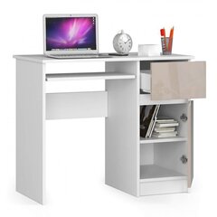 Письменный стол NORE Piksel, правый вариант, белый цена и информация | Компьютерные, письменные столы | hansapost.ee