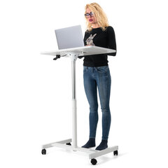 Стол для ноутбука Tatkraft Trend, белый, L70xH74-114xD48.5 см, большая столешница - 70х48 см цена и информация | Компьютерные, письменные столы | hansapost.ee