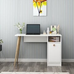 Kirjutuslaud Kalune Design Cannas, valge цена и информация | Компьютерные, письменные столы | hansapost.ee