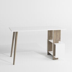 Письменный стол Kalune Design Lagomood Side, коричневый/белый цена и информация | Компьютерные, письменные столы | hansapost.ee