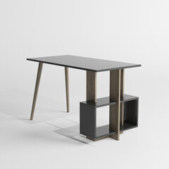 Письменный стол Kalune Design Lagomood Side, коричневый/серый цена и информация | Компьютерные, письменные столы | hansapost.ee